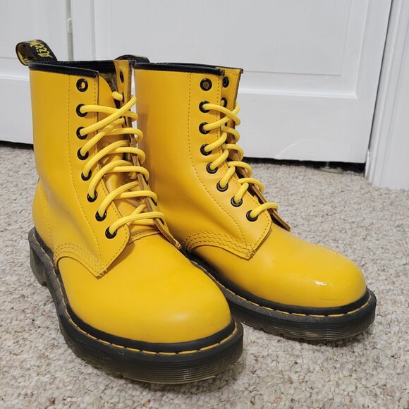 Dr. Marten 1460 Yellow Boots - Picture 2 of 2
